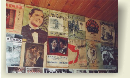 Pared dedicada a Carlos Gardel