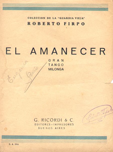 Partitura El Amanecer