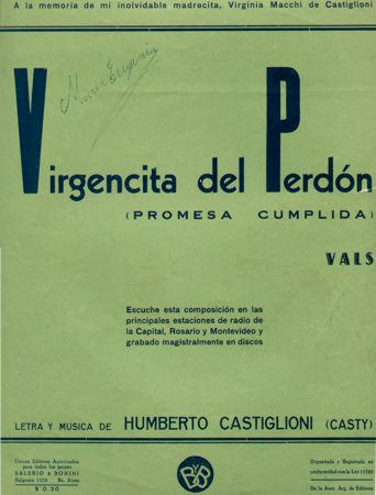 Partitura Virgencita del Perdón
