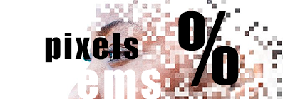 Cálculos entre pixels, ems, y porcentajes